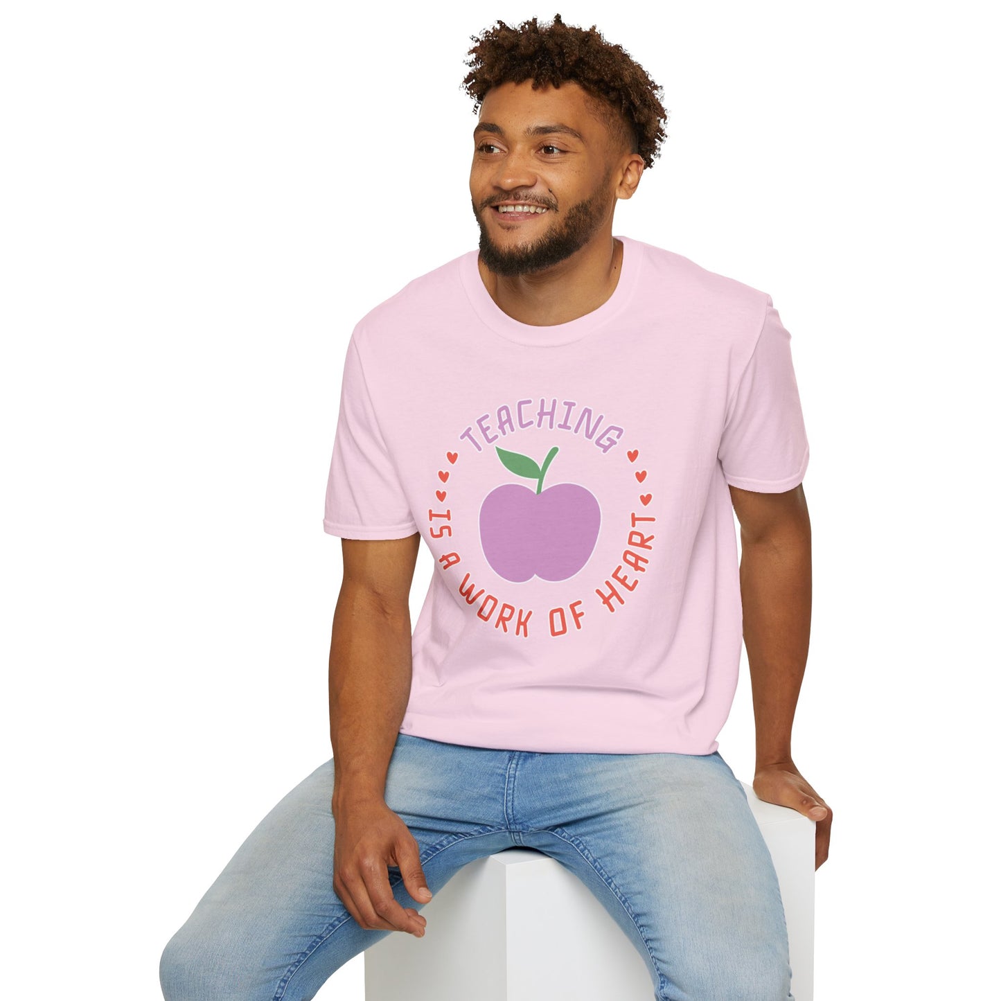 Teaching Is a Work of Heart T-Shirt Inspirational Teacher Gift Cute Teacher Appreciation Tee Comfortable Casual Wear