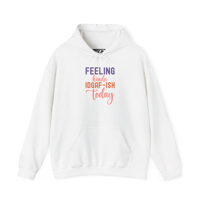 Feeling Kinda IDGAF-ish Today Hoodie Funny and Sassy Graphic Available in Multiple Colors & Sizes