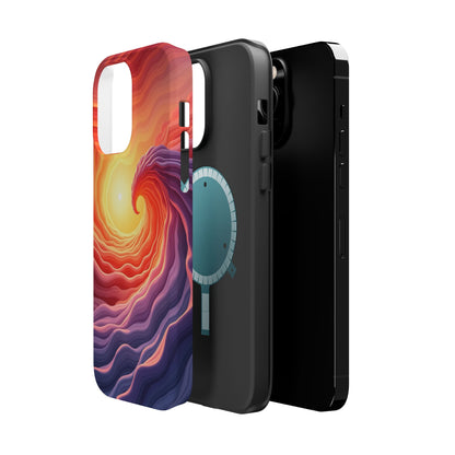 Sunburst Wave iPhone Case - Ocean Sunset Design, Aesthetic Beach Gift Idea