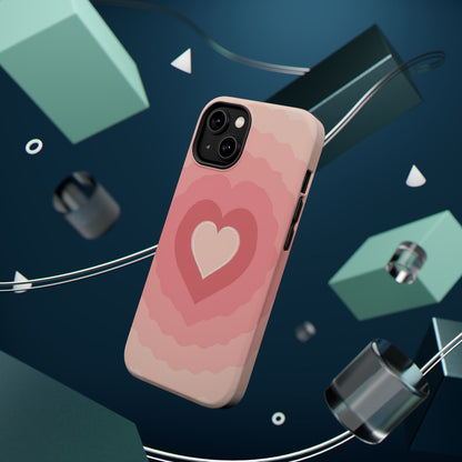 Pink Layered Heart iPhone Case - Cute Aesthetic Y2K Valentine's Gift