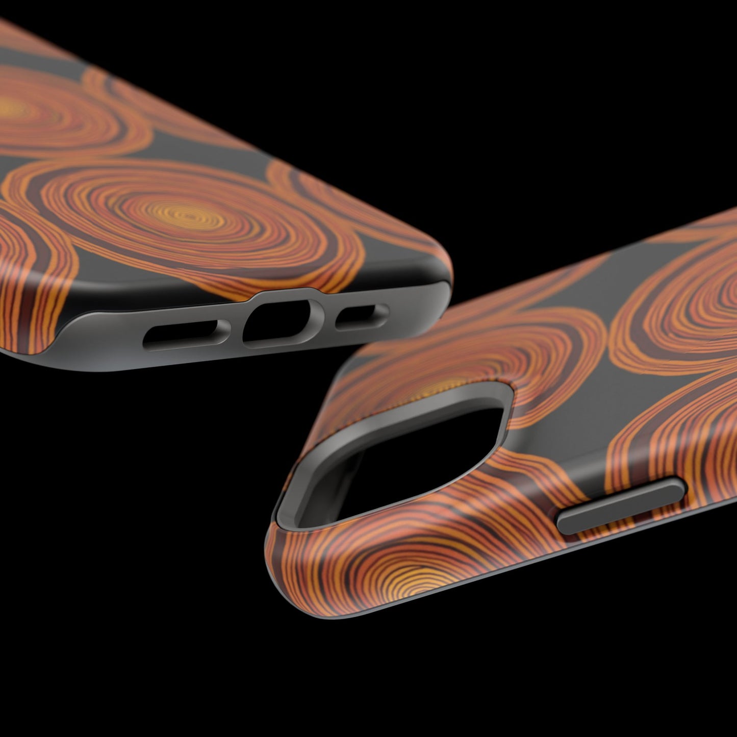 Rustic Swirl iPhone Case - Boho Wood Grain Pattern - Aesthetic Phone Accessories