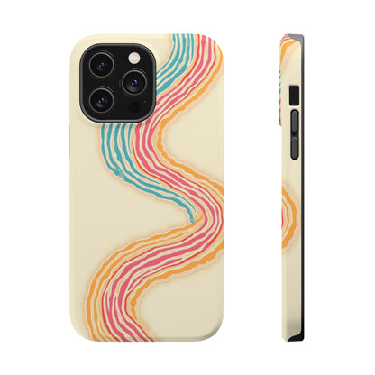 Abstract Flow Phone Case - Pastel Streamline Design