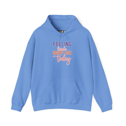 Feeling Kinda IDGAF-ish Today Hoodie Funny and Sassy Graphic Available in Multiple Colors & Sizes