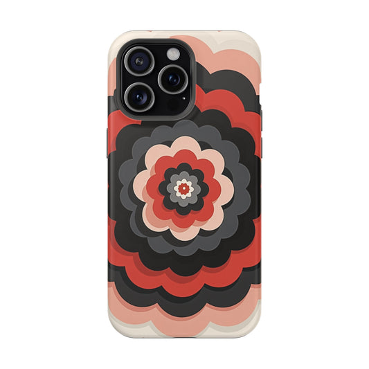 Floral Phone Case - Retro Flower iPhone Case, Aesthetic Gift Idea, Cute Pink Design