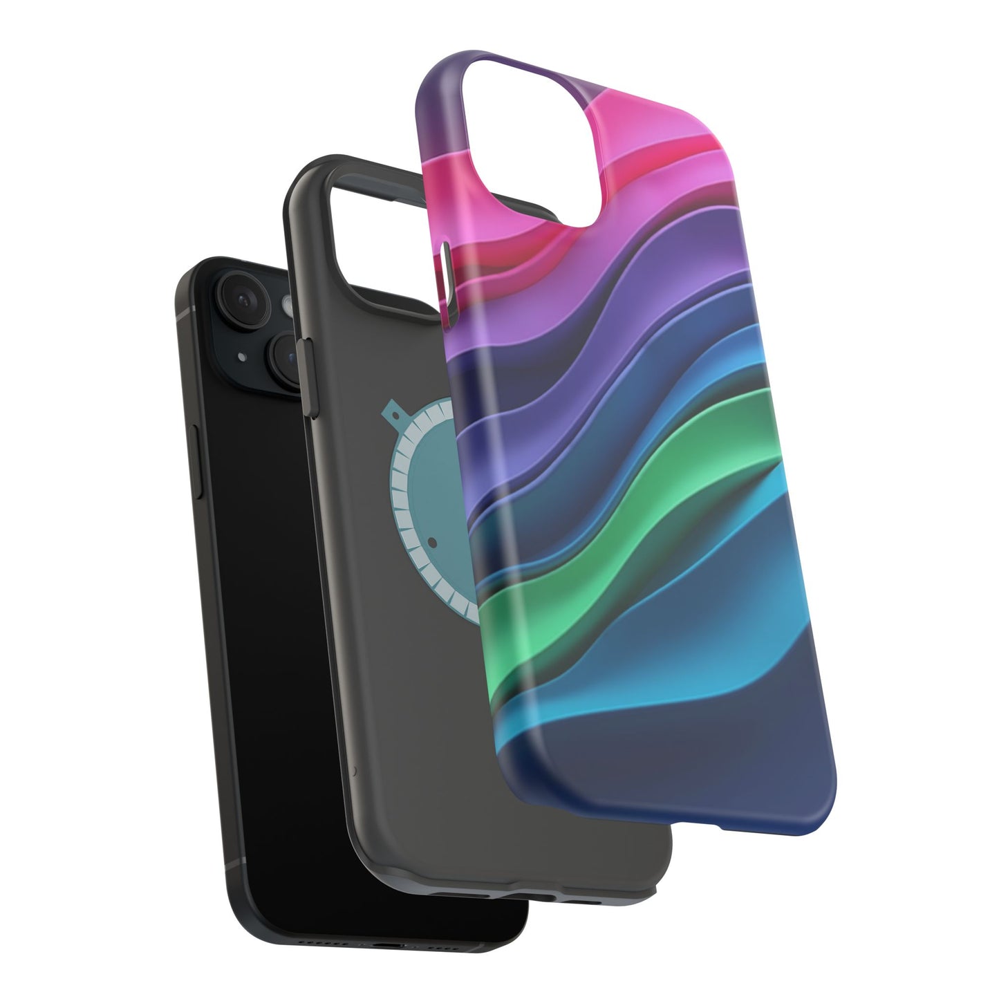 Rainbow Wave Phone Case - Colorful Abstract Design | Aesthetic iPhone Case | Trendy Gifts for Her | Vivid Gradient Art