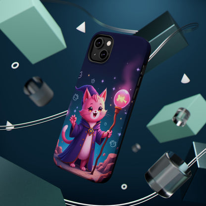 Magical Cat Sorcerer iPhone Case - Cute Fantasy Gift for Cat Lovers