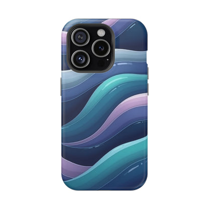 Blue Wave Phone Case - Aesthetic iPhone Case | Dark Moody Gradient Design | Gifts for Her | Unique Art Print