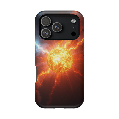 Solar Flare iPhone Case - Fiery Sunburst Space Design - Astronomy Gift Idea