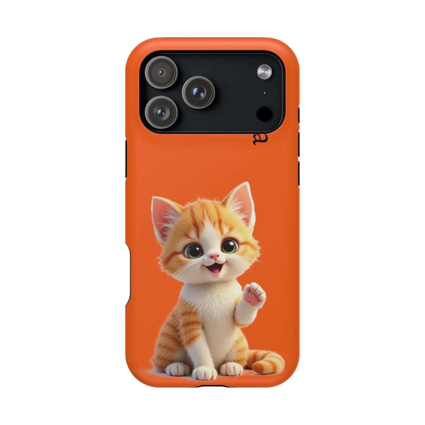 Personalized Orange Tabby Cat Phone Case - Custom Name Gift for Cat Lovers | Kawaii Kitten Cases for Girls & Women