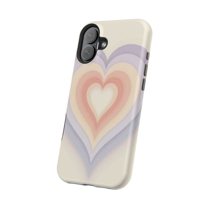 Radiant Heart iPhone Case - Pastel Layered Design - Cute Y2K Aesthetic Gift