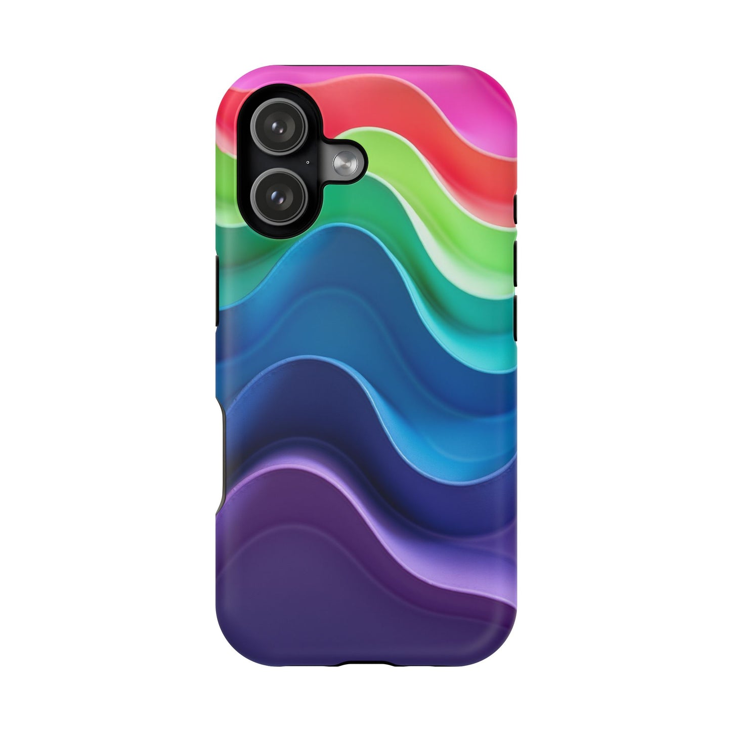 Rainbow Wave Phone Case - Aesthetic Ocean Design | iPhone 14-17 Cases | Nature Gifts for Her, Colorful Trendy Accessory