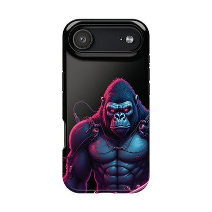 Cyber Primal Phone Case – Neon Power, Gorilla Strength
