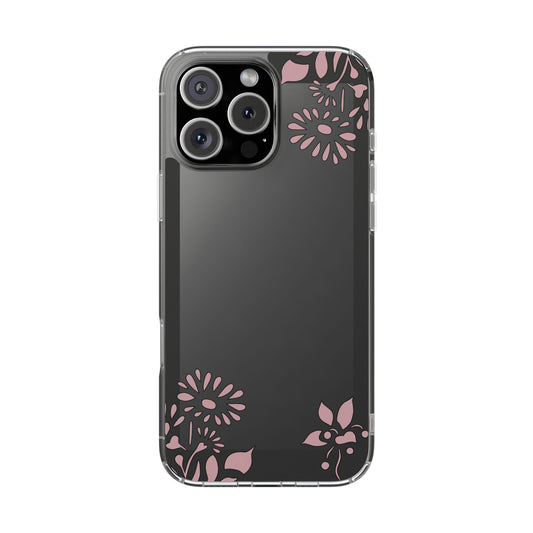 Elegant Floral Clear Phone Case – Minimalist Chic Protection