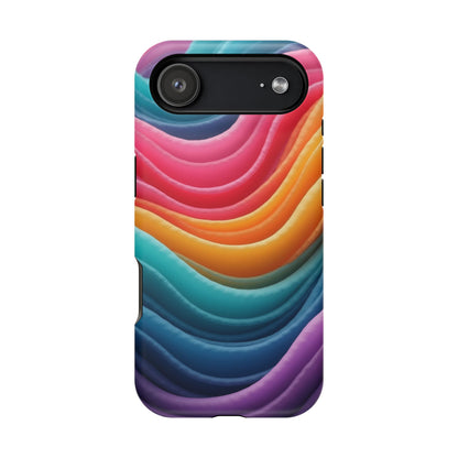 Colorful Wave Phone Case - Aesthetic iPhone Case, Pride Gift Idea, Trendy Summer Accessory