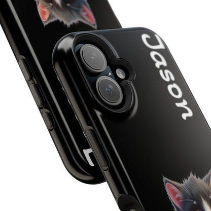 Personalized Kitten Phone Case - Custom Name Cat Lover Gift | Cute Black iPhone Cases for Women & Girls