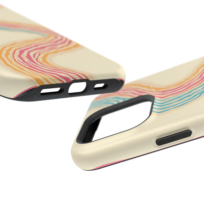 Abstract Flow Phone Case - Pastel Streamline Design