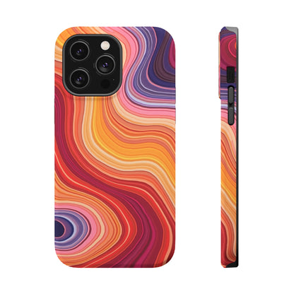 Lava Flow iPhone Case - Abstract Swirl Design, Trendy Aesthetic Gift Idea
