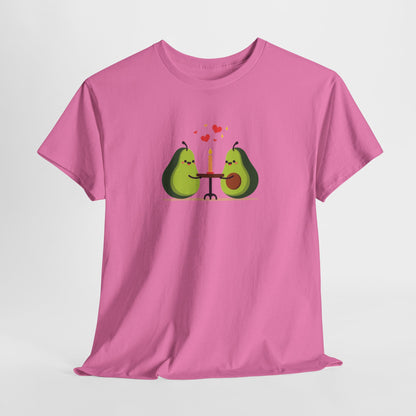 Cute Avocado Couple T-Shirt – “Avocuddles Date Night” – Funny Romantic Tee for Foodie Lovers & Veggie Fans