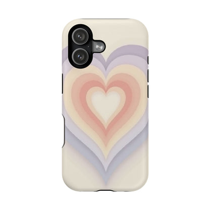 Radiant Heart iPhone Case - Pastel Layered Design - Cute Y2K Aesthetic Gift