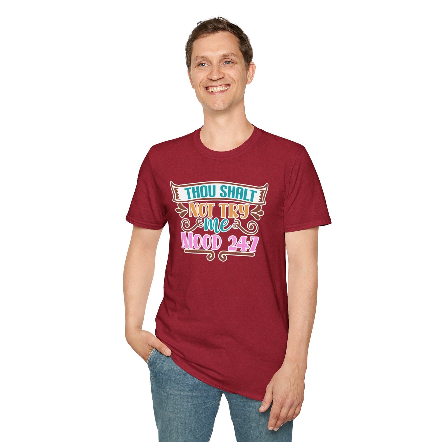 "Thou Shalt Not Try Me – Mood 24/7" Sassy & Stylish T-Shirt – Edgy Humor Tee for When You’re Done With Drama