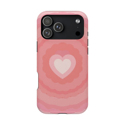 Heart Ripple iPhone Case - Cute Pink Aesthetic - Kawaii Gift for Her