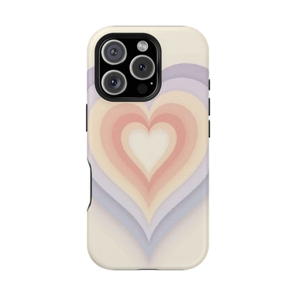 Radiant Heart iPhone Case - Pastel Layered Design - Cute Y2K Aesthetic Gift