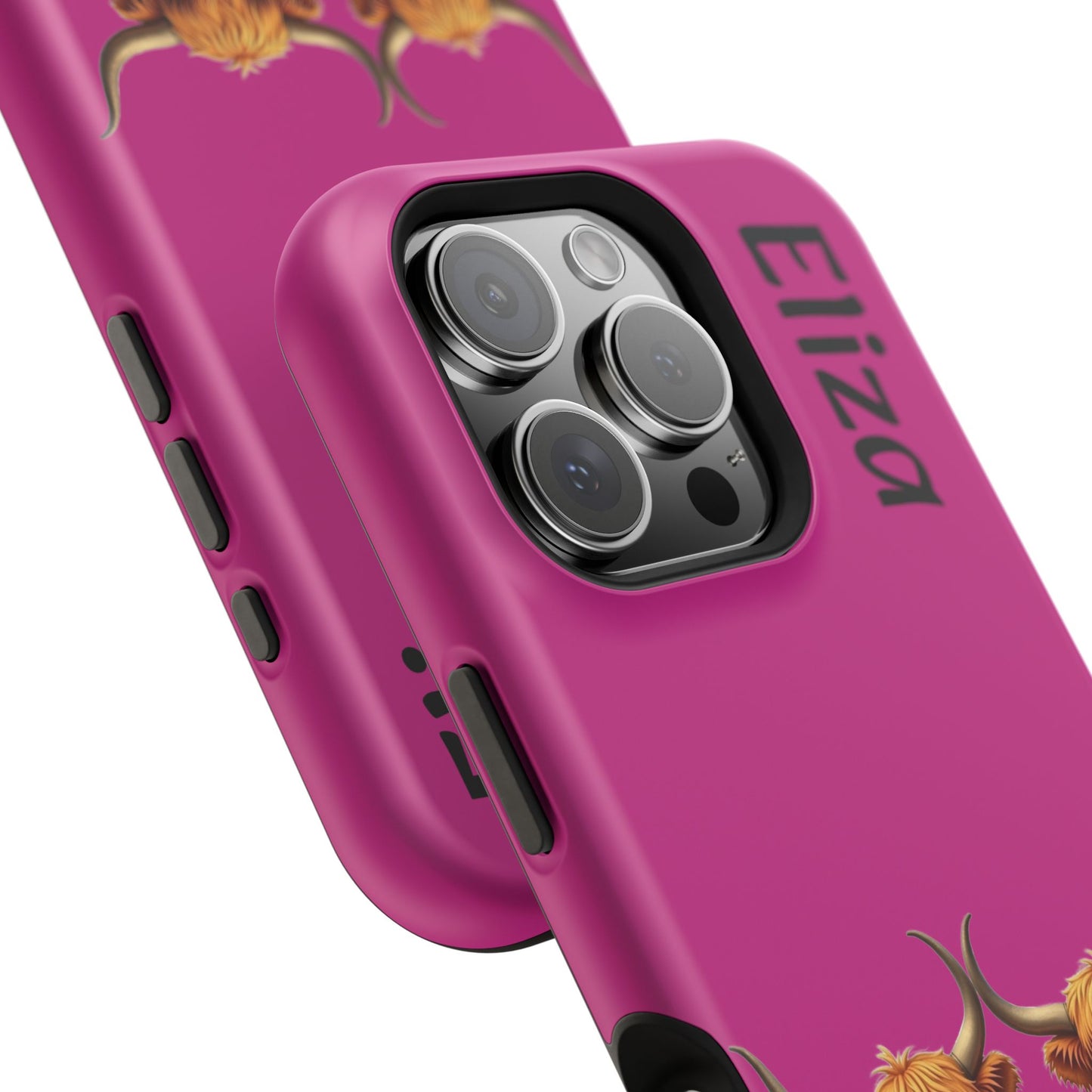 Highland Cow Phone Case - Personalized Custom Name | Cute Farm Animal Gift | iPhone Cases for Women & Girls
