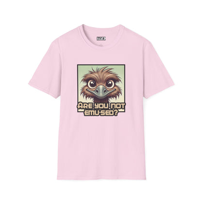 "Are You Not Emu-sed?" Funny & Witty Graphic Tee – Hilarious Bird Joke Shirt for Animal Lovers, Nerds & Humor Fans