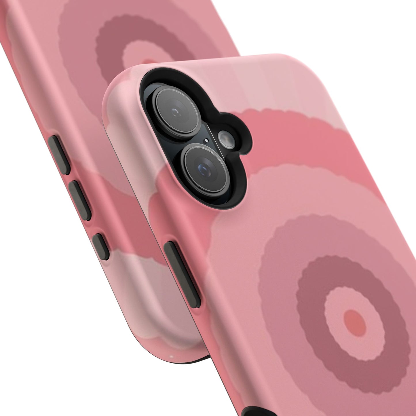 Retro Pink iPhone Case - 70s Aesthetic Wave Design - Cute Y2K Accessory
