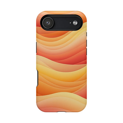 Sunset Wave Phone Case - Aesthetic Orange iPhone Case, Golden Hour Gift Idea, Trendy Beach Vibes