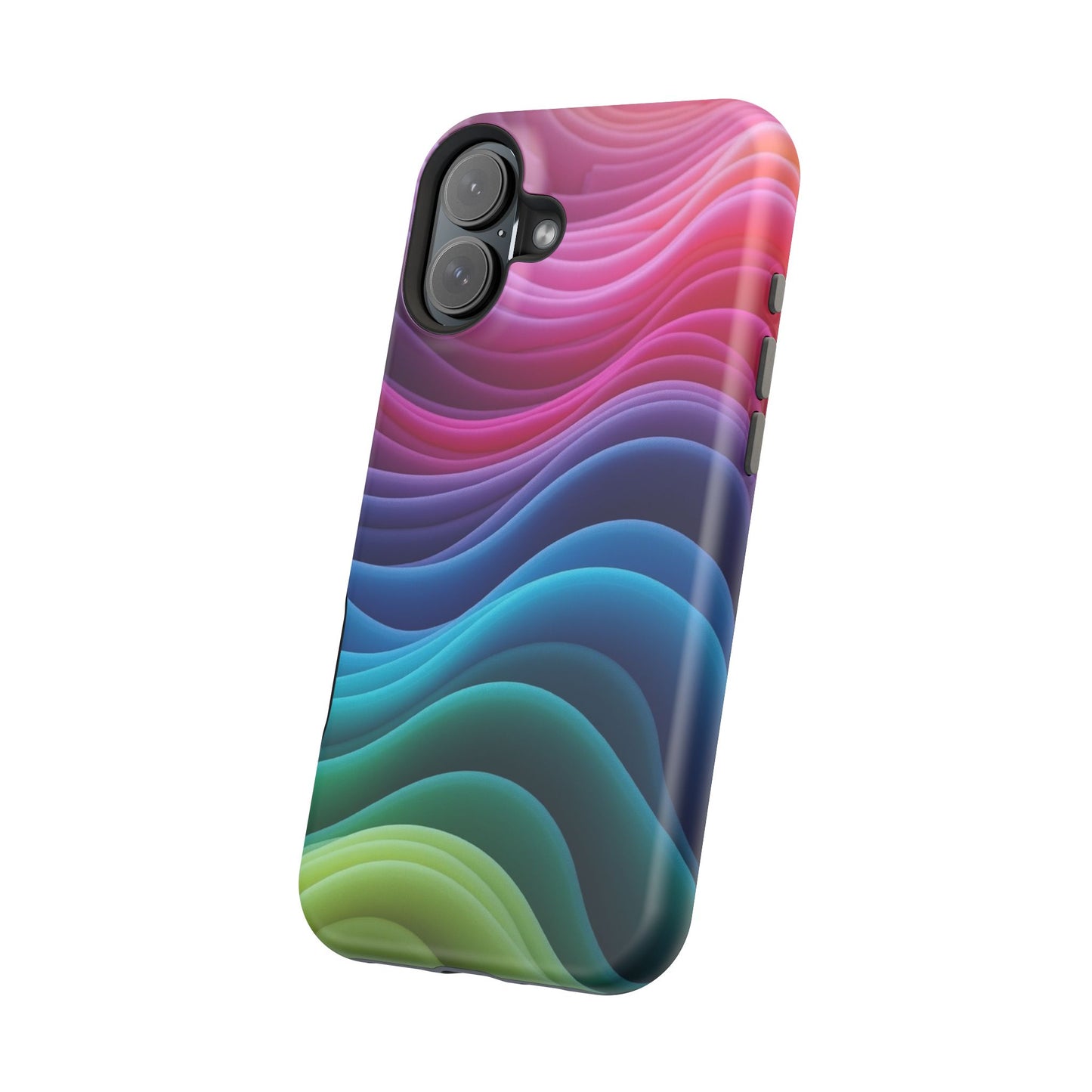 Colorful Wave Phone Case - Aesthetic iPhone Case | Rainbow Ripple Design | Trendy Gifts for Her | Unique Art Print