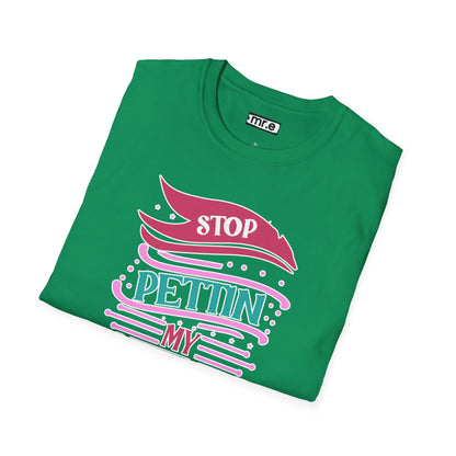 "Stop Pettin’ My Peeves" Funny Sassy T-Shirt – Ironic Petting-Proof Graphic Tee for the Overwhelmed & Underappreciated