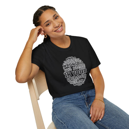 "No, You're Wrong — Just Sit There in Your Wrongness and Be Wrong" Funny Sarcastic Shirt – Bold & Hilarious Rejection Tee for Overthinkers, Debaters & Sassy Souls
