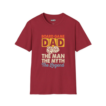 "Board Game Dad" Funny & Trendy Graphic Tee – Perfect Gift for Gamer Dads, Family Night Lovers & Game Night Champions