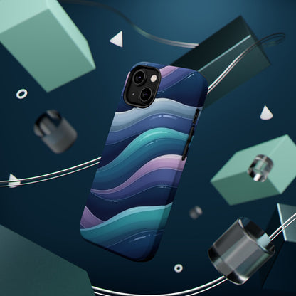 Blue Wave Phone Case - Aesthetic iPhone Case | Dark Moody Gradient Design | Gifts for Her | Unique Art Print