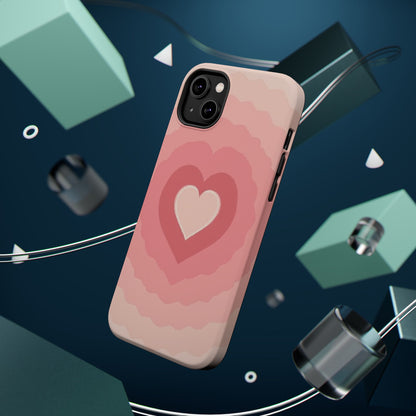 Pink Layered Heart iPhone Case - Cute Aesthetic Y2K Valentine's Gift