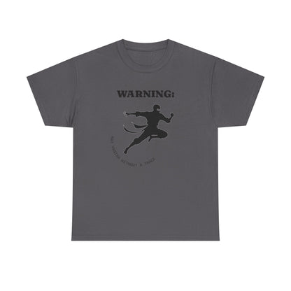 Funny Ninja T-Shirt – “Warning: May Vanish Without a Trace” – Stealth Humor Tee for Martial Arts Fans