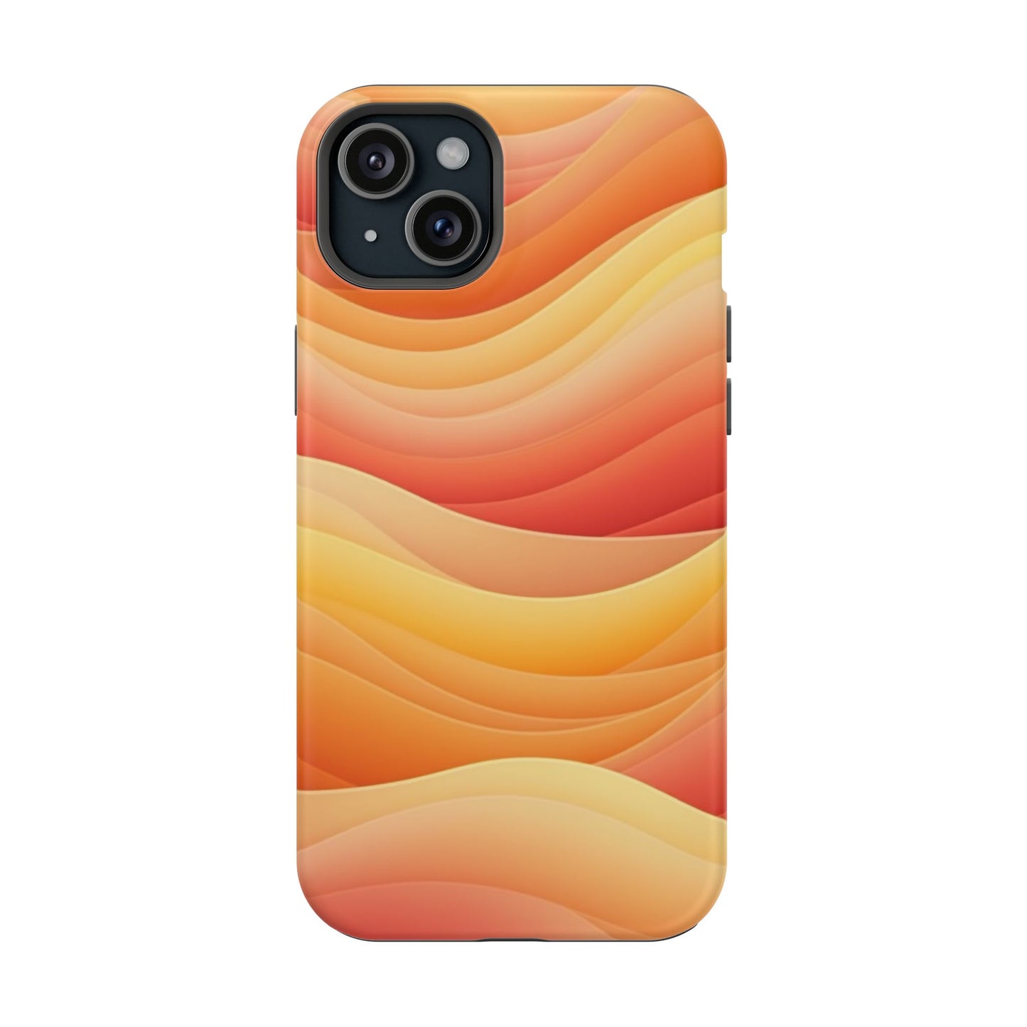 Sunset Wave Phone Case - Aesthetic Orange iPhone Case, Golden Hour Gift Idea, Trendy Beach Vibes