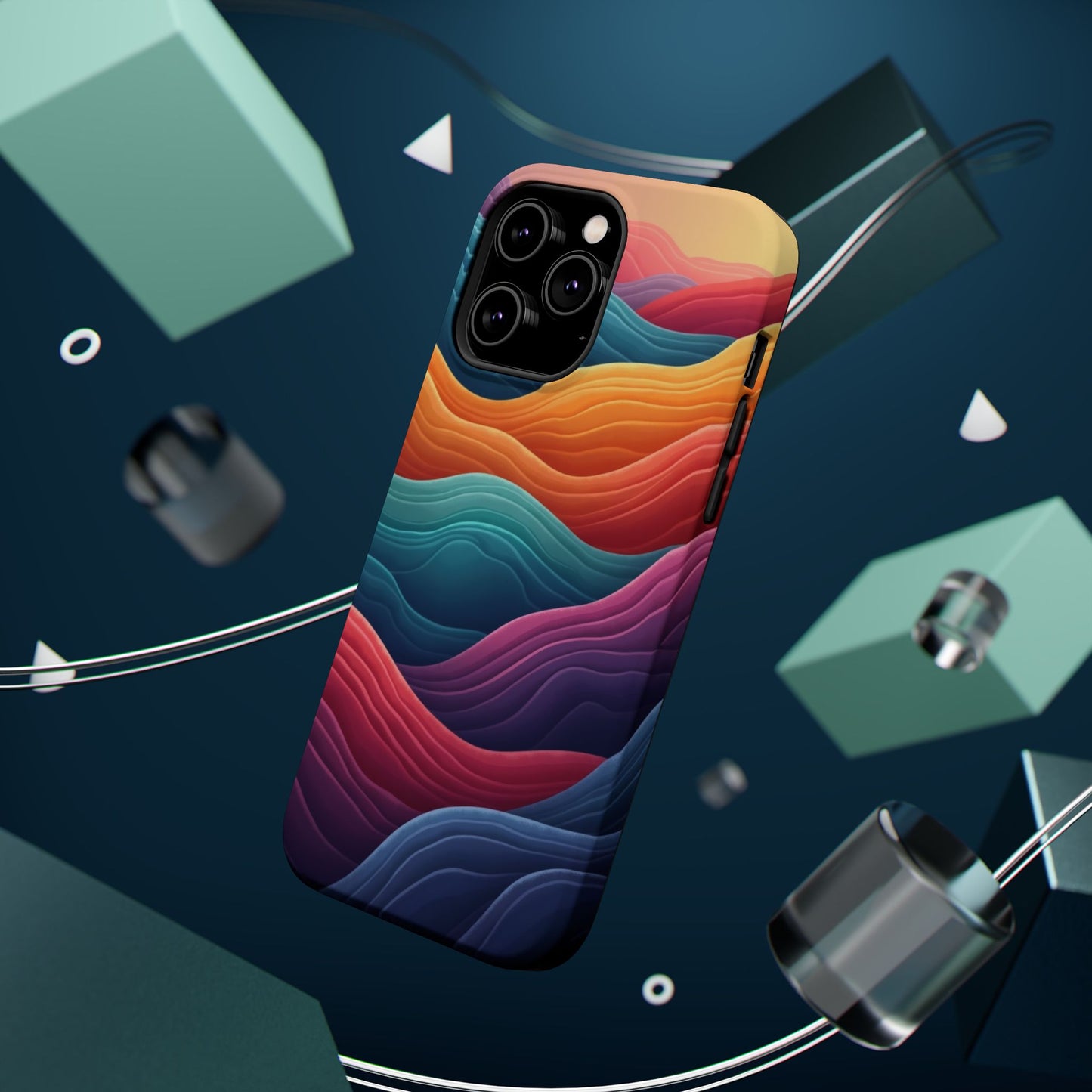 Abstract Wave Phone Case - Aesthetic iPhone Case, Pastel Gift Idea, Trendy Summer Accessory