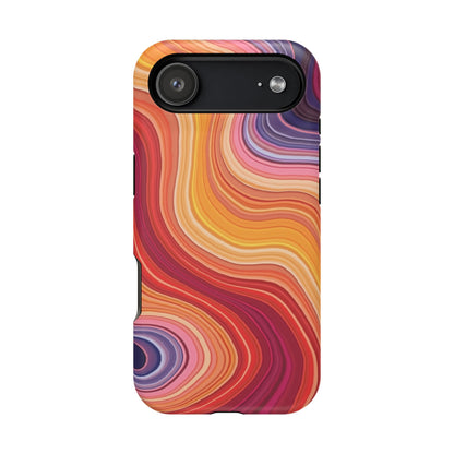 Lava Flow iPhone Case - Abstract Swirl Design, Trendy Aesthetic Gift Idea
