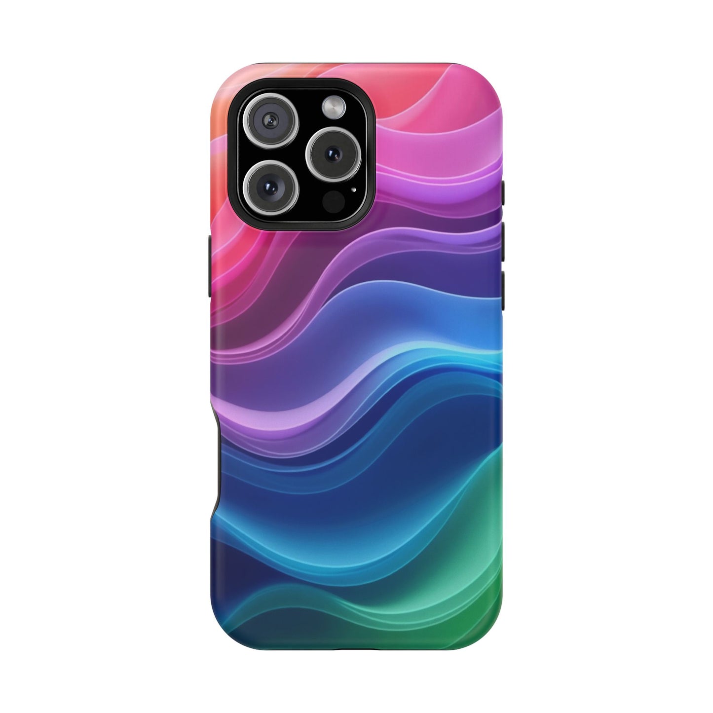 Pastel Wave Phone Case - Aesthetic iPhone Case | Lavender & Blue Gradient Design | Gifts for Her | Unique Art Print