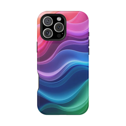 Pastel Wave Phone Case - Aesthetic iPhone Case | Lavender & Blue Gradient Design | Gifts for Her | Unique Art Print