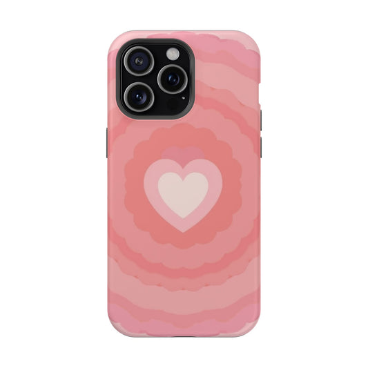 Heart Ripple iPhone Case - Cute Pink Aesthetic - Kawaii Gift for Her