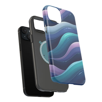 Blue Wave Phone Case - Aesthetic iPhone Case | Dark Moody Gradient Design | Gifts for Her | Unique Art Print