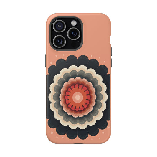 Earth Tone Mandala iPhone Case - Bohemian Floral Design, Aesthetic Gift Idea