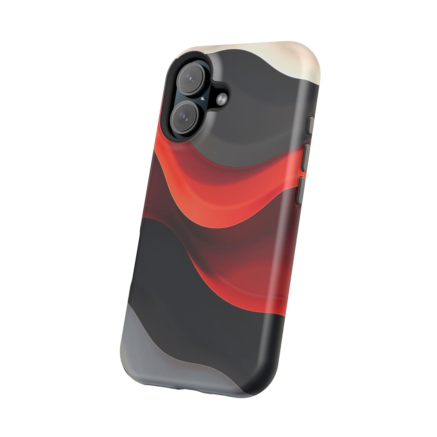 Red Wave Phone Case - Abstract Aesthetic iPhone Case | Modern Art Design | Gifts for Her | Dramatic Crimson Style