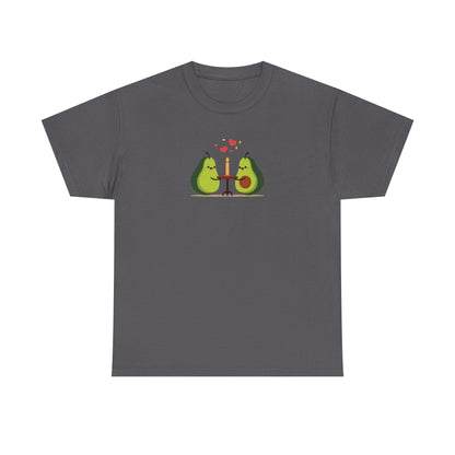 Cute Avocado Couple T-Shirt – “Avocuddles Date Night” – Funny Romantic Tee for Foodie Lovers & Veggie Fans