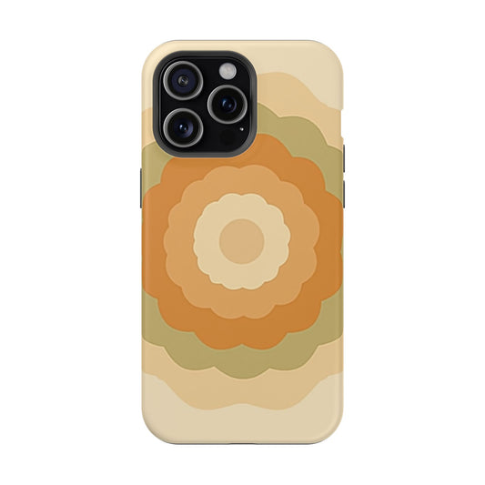 Retro Bloom iPhone Case - 70s Floral Design, Vintage Aesthetic Gift Idea