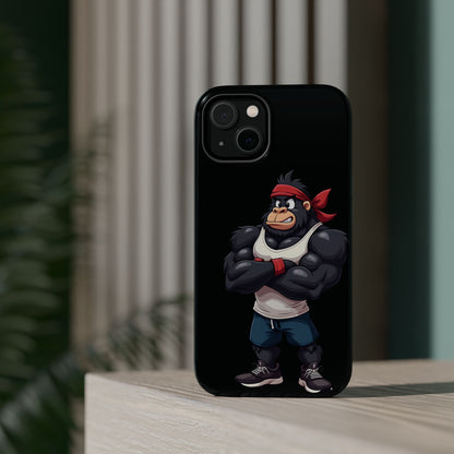 Red Band Gym Gorilla Phone Case – Fierce Style Meets Tough Protection