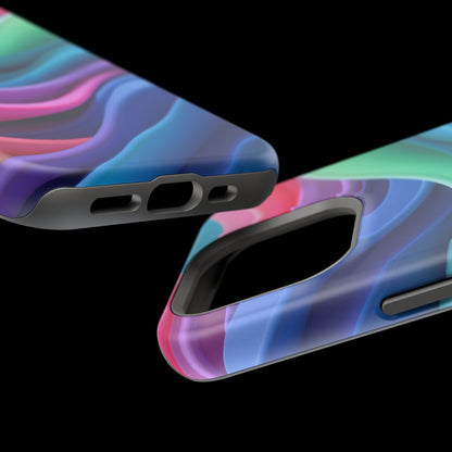 Oceanic Serenity iPhone Case - Abstract Wave Design, Calming Aesthetic Gift Idea
